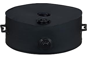 RELEDESA Base per ombrellone, 1000D, rotonda, peso fino a 22,7 kg, con 2 manici, adatta per esterni, giardino, patio, spiaggia, cantilever o asta della bandiera (nero)