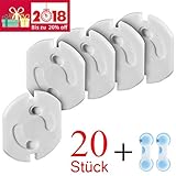 20 Steckdosensicherung mit 2 Türsicherung Schranksicherung für Kindersicherung - Kindersicherheit Steckdosenschutz