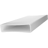 Vent Systems 220 x 55 mm, 1.5 m long, rectangular pipe connector for connecting pipes, exhaust ducts or inlet ducts 22 x 5.5