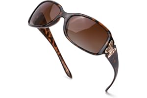 LVIOE Polarised Sunglasses Womens Oversized, Large Frame Butterfly Ladies Sunglasses with UV Protection, Category 3