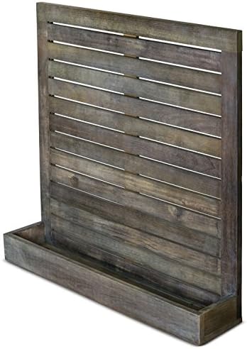 Wooden Hanging Garden Plant/Candle Holder - Stone Grey