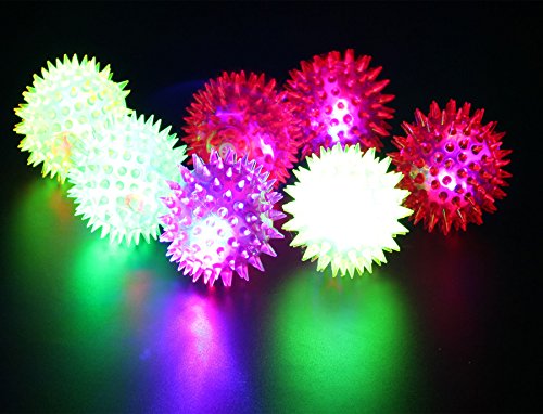 12 Stück LED Stachelball Leuchtflummi für Kinder | Gummibälle Leuchtbälle als Mitgebsel | Geschenk für Geburtstag und Kinderparty - 5