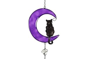 JONES HOME & GIFT Cat On The Moon Hanging Windchime