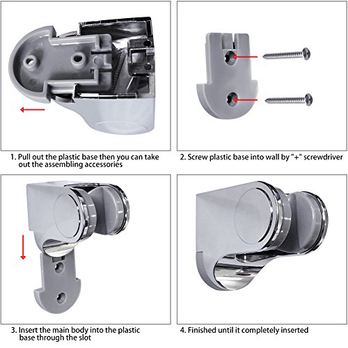 S R SUNRISE ABS verstellbar Brausehalter Wandstange Duschkopfhalter für Badezimmer Handbrause SRWMH1 - 5