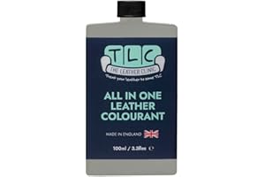 The Leather Clinic All in One Leather Colourant | Self Seal Leather Dye Repair Paint | Recolour Furniture, Sofas, Car Seats (Grey, 100ml)