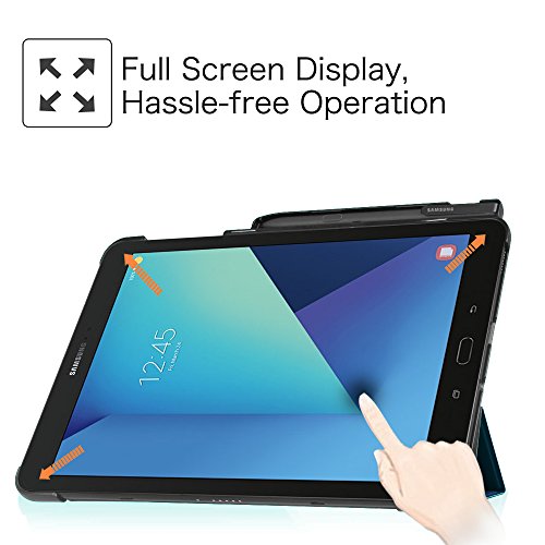 Fintie Samsung Galaxy Tab S3 9.7 Hülle – Ultra Schlank Superleicht Ständer Schutzhülle Cover Case Tasche mit Auto Schlaf / Wach Funktion und eingebautem S Pen Halter für Samsung Galaxy Tab S3 T820 / T825 (9,68 Zoll) Tablet-PC, Marineblau - 6
