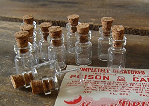 NO:1 Mini Transparent Empty Cork Glass DIY Vial Wish Decorative Bottle - 10x18mm