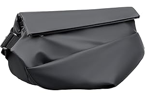 TODREMOU Riñonera grande para hombre y mujer, impermeable, impermeable, bolsillo en el pecho, elegante, festival, camping, poliéster, gris, talla única, Large