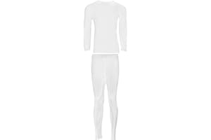 Heat Stoke Kids Thermal Skins Set Long Sleeve Top and Long Johns Leggings, Boys Girls Base Layer.