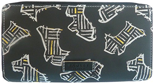 Price comparison product image Radley Black Kenwood Large Oilskin Zip Around Purse RRP £42