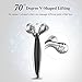 TOUCHBeauty TB-1682 Face Massage Roller with 70 degree V-shaped Lifting Microcurrent Device For Facial Toning & Lifting Body Slimming Skin Tighten Anti Ageing Device (Silver)