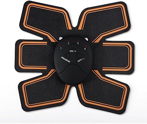 Six pack ab toner machine pads - for a ripped stomach! Abs electric abdominal ems muscle stimulator toning belt exercise equipment- for men &amp; women