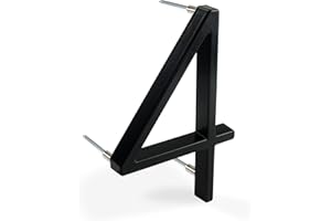 ‎HASWARE HASWARE 5 Zoll (12cm) Schwebende Hausnummer: Moderne Türnummern - Beschilderung für Straßenpost(Verbessertes Schwarz, 4)