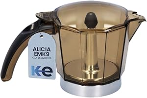 Anakel Home Recambio Jarra de Cafetera 5513200919 Compatible con Cafetera Delonghi Alicia EMK9 | Repuesto Original, 9 Tazas