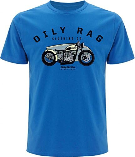 Oily Rag Clothing Classic Surf Bike T-Shirt (Blue) (Large)