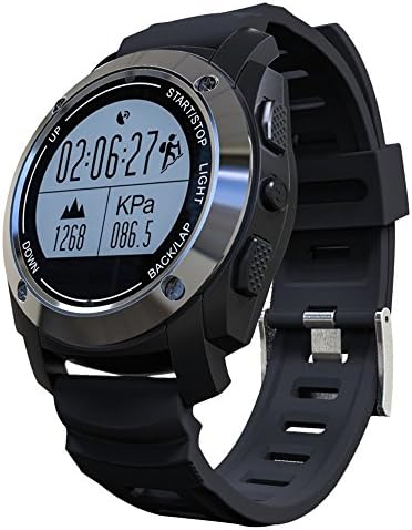 OOZIMO Smart Watch Built-In GPS With Heart Rate Monitor Waterproof Digital Sports Watch Fitness Tracker For Outdoor Sports,Black