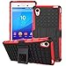 Produktbild Sony Xperia M4 Aqua Case, DRUnKQUEEn Heavy Duty Rugged Hybrid Armor Dual Layer Hard Shell Tire Tread Grenade Grip Combat Textured Cover with Kickstand