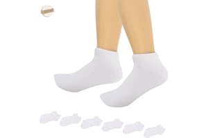 lurensa 6 Calcetines tobilleros niño-niña cortos unisex de algodón transpirables – pack medias cortas para deporte-shocks-sport