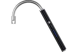 SKY-TOUCH Arc Lighter, Flameless Electronic Lighter With Led Battery Indicator, Rechargeable Usb Lighter Wind & Weatherproof Lighter For Kitchen, Barbecue, Candles, Fireworks, Gas Stove, Black