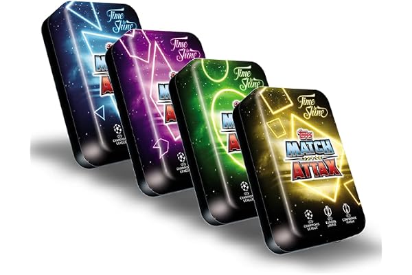 Topps Match Attax 24/25 - Mega Tin Offre groupée - Exclusivité Amazon ! Les 4 méga boîtes de la Collection Match Attax de Cette année !