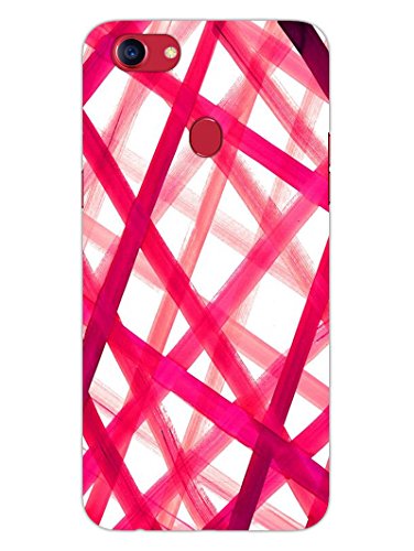 Madanyu Lipstick Strokes Designer Printed Hard Back Shell Case for Oppo F5