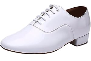 MGM-Joymod Chaussures de danse latine moderne classiques à lacets en cuir pour homme