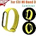 Produktbild YUYOUG_watch strap yuyoug Luminous Silikon Weich Handschlaufe Double-Color Armband Verstellbar Ersatz Armband für Xiaomi Mi Band 3, Gelb