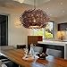Produktbild Lamps LED Living Room, Schlafzimmer Licht, Deckenleuchte Natural Rattan Pendelleuchte Vogelnest Form Country rustikalen Stil Cafe Hängendes Licht 0 cm, einfache atmosphärische Innenbeleuchtung,100 cm