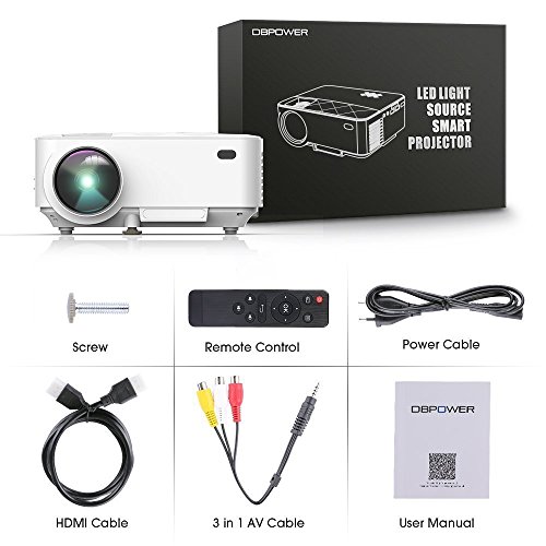 Beamer, T21 LCD Minibeamer und iPad / Smartphones mit USB-Kabel Anschließen, Multimedia Heimkino Video Projektor Unterstützt 1080P HDMI USB SD Karte VGA AV mit Kostenlosem HDMI Kabel - 9