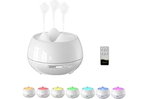 ‎KEAGAN KEAGAN Aromatherapie-Schreibtischlampe, Aromadiffusor, 500-ml-Luftbefeuchter, LED-7-Farben-Fernbedienungs-Schreibtischlampe, Ultraschall-Luftbefeuchter