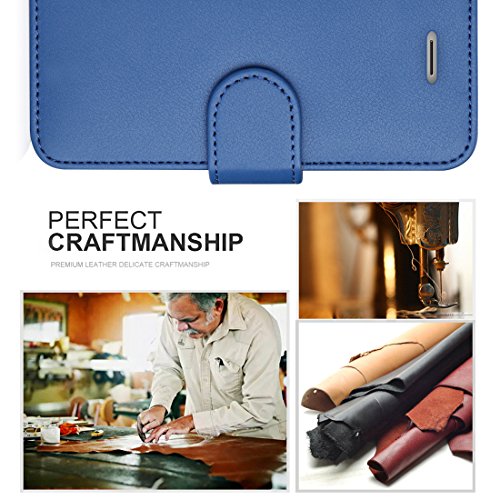iPhone SE Case, iPhone 5S Case, iPhone 5 Case, Fyy [Top-Notch Series] Premium PU Leather Wallet Case Protective Cover for Apple iPhone SE (2016 Release) / 5S / 5 Navy