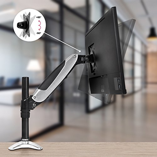 Duronic DM651X1 Monitor-Tischhalterung für einen LCD/LED Computer Bildschirme / Fernsehgeräte, mit Höhenverstellung durch Gasspannungsregelung / Neig, Schwenk und Rotierfunktion - 5