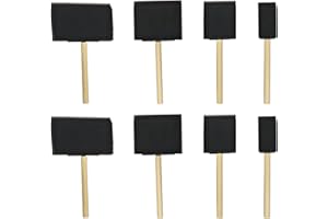 WLVINSON 8 pinceles de esponja de espuma, esponja de pintura, pincel de esponja, cepillo de espuma, utensilios de pintura para niños, manualidades, colorear para proyectos de manualidades, 4 tamaños