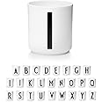 Design Letters Tazzine Caffe con Iniziale (A-Z) | Tazze Colazione Idee Regalo Uomo & Regalo Donna | Porcellana Tazzine Caffe