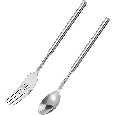 24 Pcs/6 Set Steakmessen Vorken Lepels Plastic Handvat Laguiole Stijl