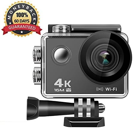Anmade Action Camera 4k, 16MP WiFi Anti-Shake Waterproof Sports Camera with Hi-Tech Sensor, 170 Degree Ultra Wide Angle 2.0 Inch LCD Screen, Rechargeable Battery, and Accessories (Updated Version)