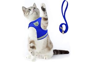 Supet Imbracatura per Gatti con Guinzaglio Gilet Riflettente in Nylon Morbido per Cani da Passeggio per Cani da Corsa Adatto a Gatti, Cuccioli, Piccoli Animali Domestici