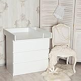 Puckdaddy Wickelaufsatz + Trennfach für IKEA Malm Kommode, weiß. - 3