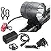 Produktbild Elefant XU® 5200 Lumen 4 x CREE XML U2 LED Wasserdicht Bike Fahrrad Licht FREIHÄNDIGER Scheinwerfer Scheinwerfer + 4 x 18650 Akku Pack + Ladegerät + Rücklicht, 3 Switch Modi für Camping Wandern Radfahren Reiten