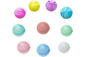Tiardey 10PCS Reusable Water Balloons Water Bomb Self-Sealing Quick Filling Summer Toy for Party Water Park Family Game