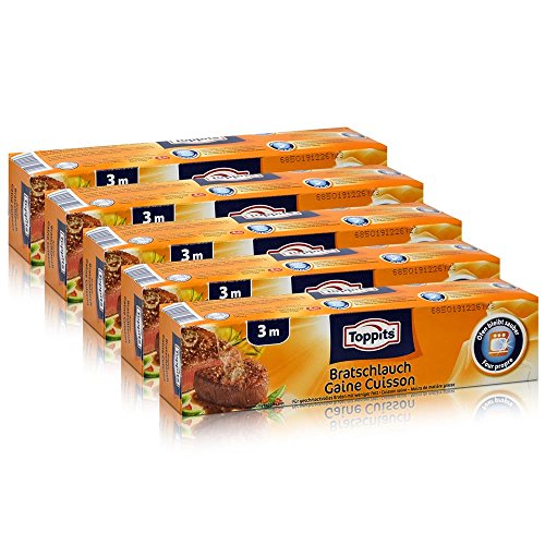 5x Toppits Aroma Bratschlauch 3 m - Ofen bleibt sauber
