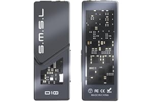 AOSHIDA SMSL D10 2x CS43131 Portatile DAC Amplificatore per cuffie, DSD256 PCM32bit/384kHz USB DAC HPA, Type-C a uscita per cuffie da 3,5mm/4,4mm, HiFi DAC Ampli per cuffie per PC/Telefono/Pad (Grigio)