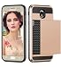Produktbild Samsung Galaxy J5 (2017) DUOS Hülle, Coolden® Prämie 2 Kartenfach Wallet Case Outdoor Stoßfest Silikon TPU + Hard PC Schutzhülle für Samsung J5 2017 Handyhülle Samsung Galaxy J5 DUOS Cover(Rosegold)
