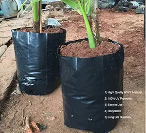 HDPE Nursery, Plant Bag, Color Black, 18x18 Inch, Pack of 20