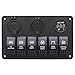 Produktbild 6 Gang wasserdicht Marine-Schalttafel mit USB-Ladegerät Steckdose Adapter