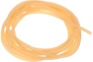 M METERXITY Tubo de Látex Natural, 1/8" [3mm] ID X 3/16" [5mm] OD Longitud de 10 Pies Manguera de Látex para Hogar/Laboratorio/Deportes, Tubos de Banda Altamente Elásticos [Amarillo]