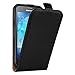 Produktbild deinPhone Samsung Galaxy Xcover 4 beschichtetes Leder Flip Case Schwarz