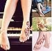 HENNA TATTOO STENCILS for FEET No. 402- 2 Large Sheet Indian Mehndi Stencills, one for each foot , single use - suitable for Henna Tattoo Glitter Tattoo and Airbrush Tattoo S402