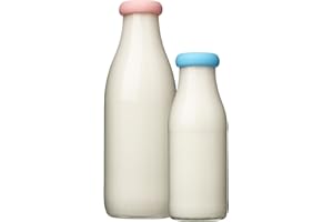 MOOPOPS - 1 litre Bottle tops (NOT 1 PINT). 2 reusable silicone tops designed to fit standard (43mm) 1l and 500ml bottles (Blue and Pink)