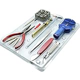 Donnagelia 15tlg Uhrenwerkzeug Set Uhr Reparatur Werkzeug Uhrmacherwerkzeug für Armbanduhren